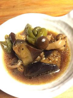 ナスとピーマンの醤油煮-レシピのメイン写真