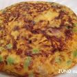 ソーセージと枝豆のトルティージャ
