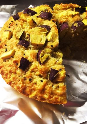 混ぜて焼くだけHMサツマイモケーキ-レシピのメイン写真