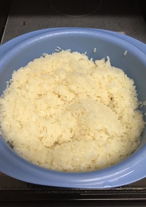 レンジでもち米を炊く(お赤飯)(お萩)-レシピのメイン写真
