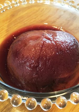 【砂糖ナシ】冷凍桃の丸ごと赤ワイン煮-レシピのメイン写真