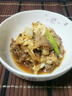 牛肉と白ネギの卵とじ-レシピのメイン写真