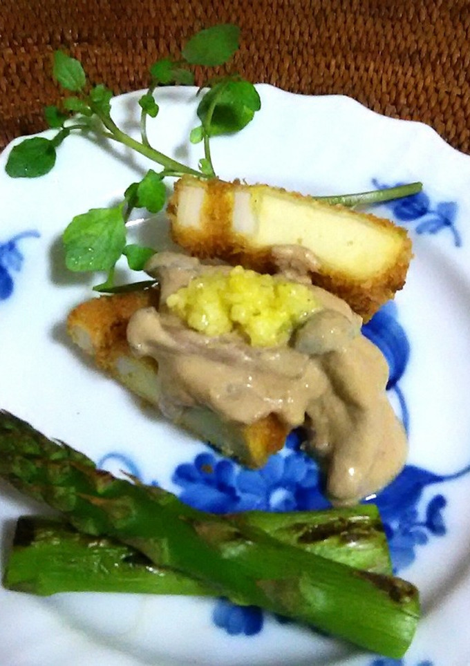 高野豆腐と蓮根揚げのクルミソースがけ-レシピのメイン写真