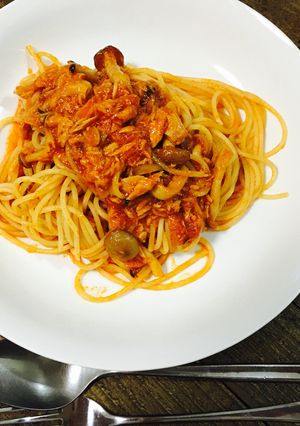 簡単トマトツナパスタ-レシピのメイン写真