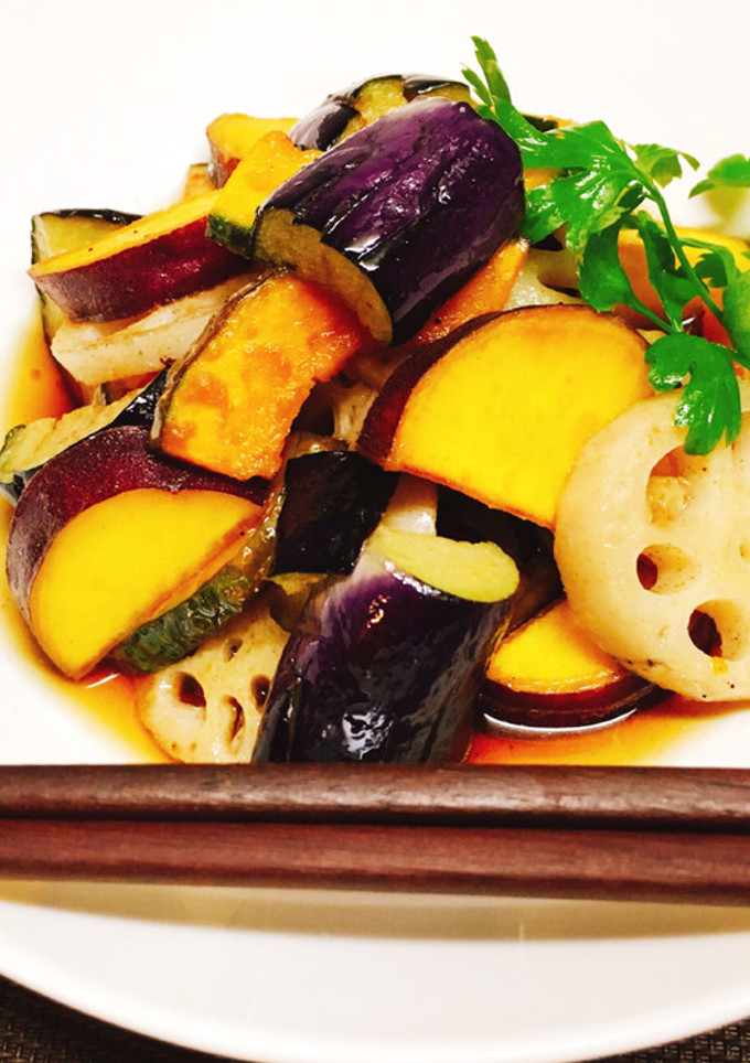 秋野菜の揚げ浸し-レシピのメイン写真