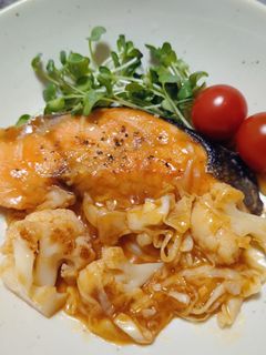 鮭と野菜のケチャップ甘酢焼き-レシピのメイン写真