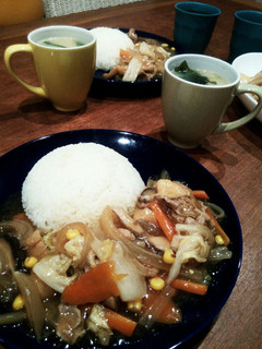 油揚げで節約!!簡単!!和風中華丼。-レシピのメイン写真