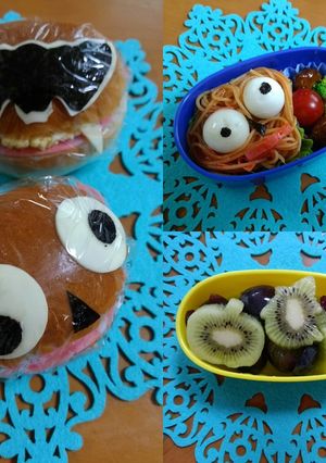 簡単ハロウィンおばけ弁当-レシピのメイン写真