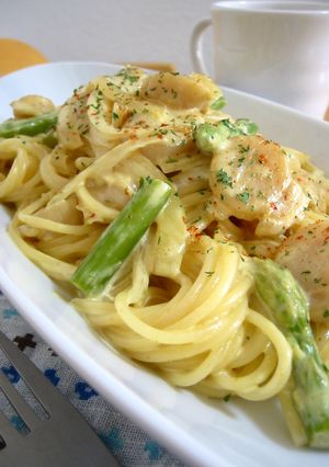 クリームパスタ☆ほんのりカレー風味-レシピのメイン写真