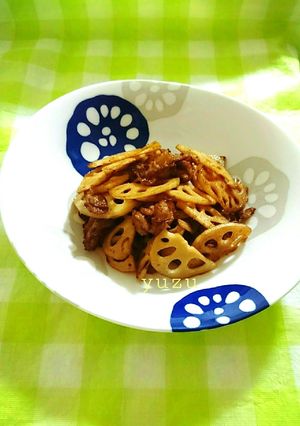 夕食に♪蓮根と豚バラのソース炒め-レシピのメイン写真