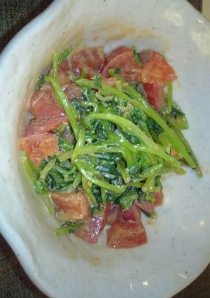 豆苗のコチュマヨサラダ-レシピのメイン写真