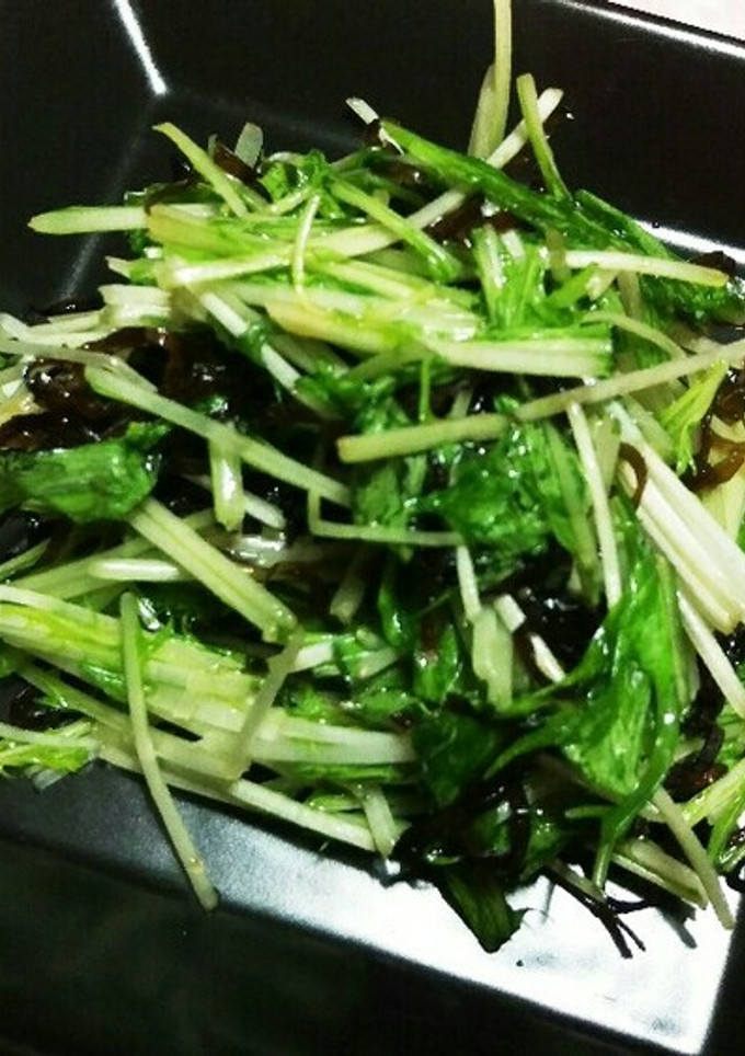 水菜と塩昆布の簡単和え物♪-レシピのメイン写真