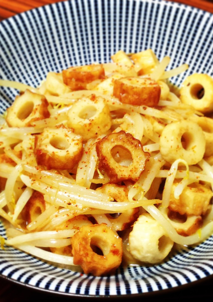 味ぽん　もやしとちくわ　マヨネーズ炒め-レシピのメイン写真