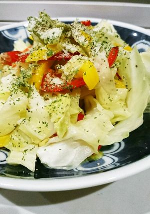 キャベツとパプリカのアンチョビソテー-レシピのメイン写真