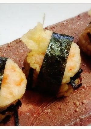 よろこんぶおにぎり☆天むす-レシピのメイン写真