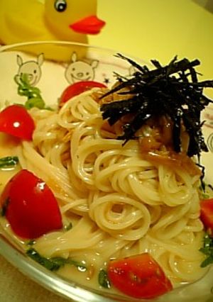 +゜*。なめたけの醤油ﾏﾖそうめん:*:-レシピのメイン写真
