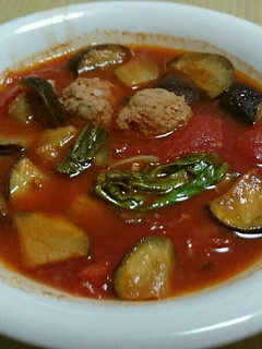 ミートボールのトマト缶煮込み-レシピのメイン写真