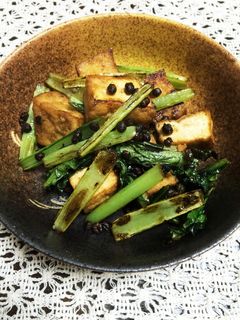 小松菜と厚揚げ&山椒の実の醤油炒め♪-レシピのメイン写真