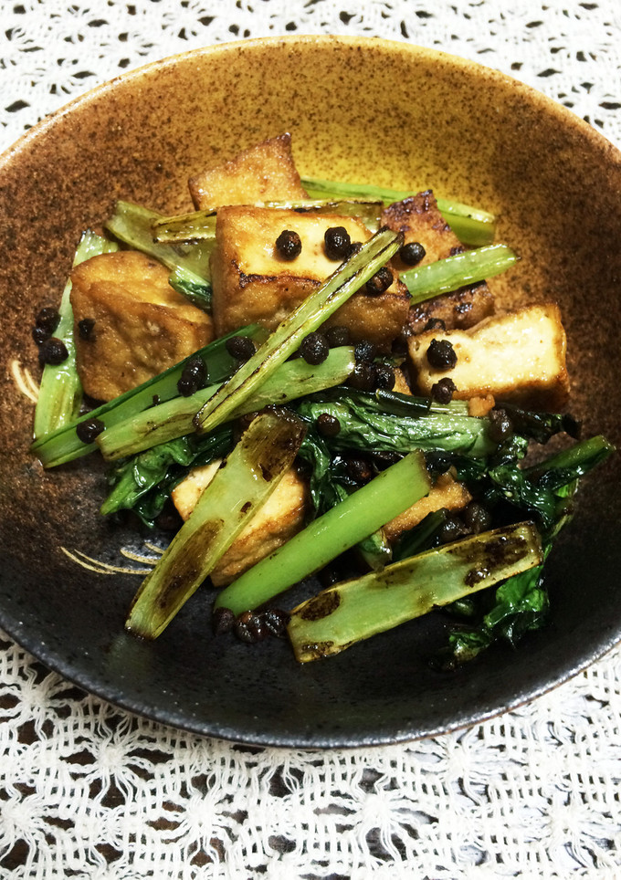 小松菜と厚揚げ&山椒の実の醤油炒め♪-レシピのメイン写真