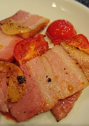 ベーコン&ミニトマトのニンニク炒め♪-レシピのメイン写真