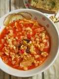 レンジでミネストローネ☆フルグラで甘辛に