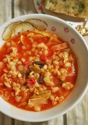 レンジでミネストローネ☆フルグラで甘辛に-レシピのメイン写真