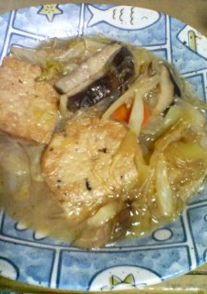 中華だしで白菜と厚揚げ＆がんもの煮物-レシピのメイン写真