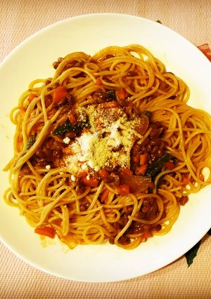 トマトピューレで 納豆ナポリタン-レシピのメイン写真