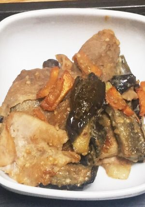 絶品★豚肉、茄子、人参の胡麻味噌炒め-レシピのメイン写真