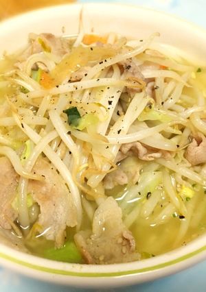 野菜たっぷり！サッポロ一番塩ラーメン！-レシピのメイン写真