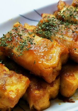 厚揚げの豚バラ肉巻き♪和風ケチャップ味♪-レシピのメイン写真