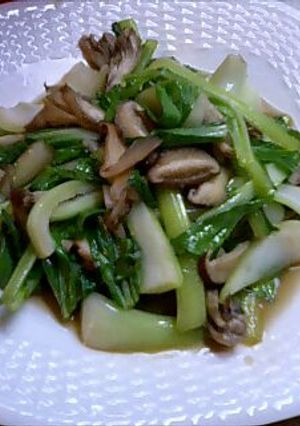 残り物活用☆青梗菜ときのこの炒め-レシピのメイン写真