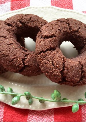 ノンオイル♥おから豆腐のチョコ焼ドーナツ-レシピのメイン写真