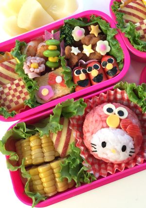 エルモ♡キティー♡簡単キャラ弁-レシピのメイン写真