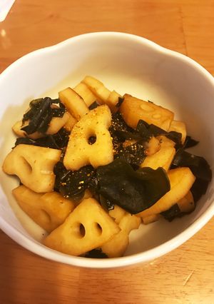れんこんとわかめのポン酢炒め-レシピのメイン写真
