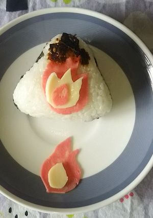 やる気の炎☆合格☆よろこんぶおにぎり-レシピのメイン写真