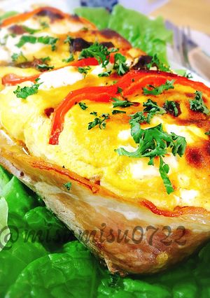 残り物で☆カレー味の豚肉カップキッシュ-レシピのメイン写真