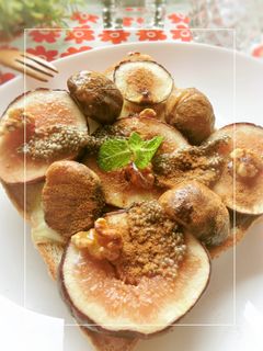 無花果×栗渋皮煮×胡桃のチーズトースト-レシピのメイン写真