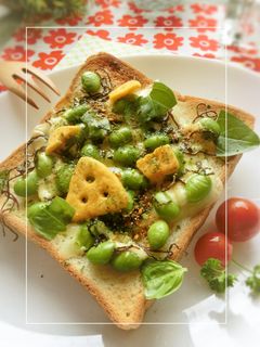 チーザ×枝豆 塩昆布の和トースト-レシピのメイン写真