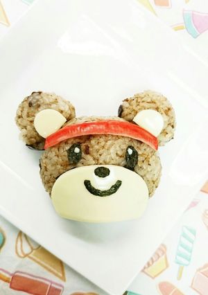 簡単よろこんぶおにぎり♪がんばるクマくん-レシピのメイン写真