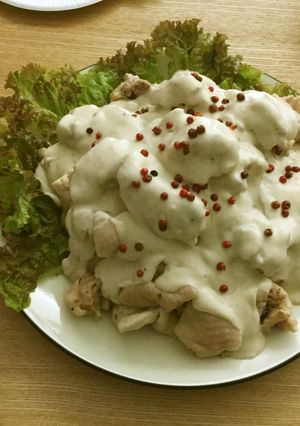 鶏肉のきのこホワイトソースかけ-レシピのメイン写真