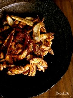 カリカリ牛蒡と大豆の甘辛ニンニク-レシピのメイン写真