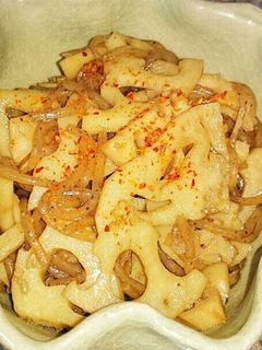 レンコンと糸こんにゃくのピリ辛炒め❗-レシピのメイン写真