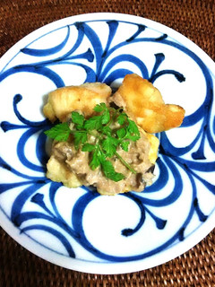 鶏むね肉焼きのクルミソースがけ-レシピのメイン写真