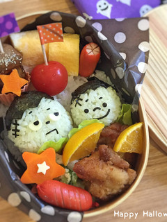 ハロウィン弁当★フランケンシュタイン親子-レシピのメイン写真