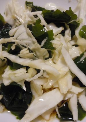 速攻追加野菜　キャベツとワカメの酢の物-レシピのメイン写真
