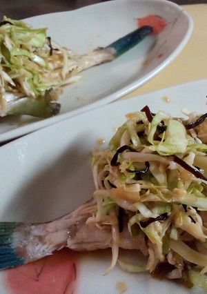 皮ハギの塩昆布とチーズのっけ盛り(๑´ڡ-レシピのメイン写真