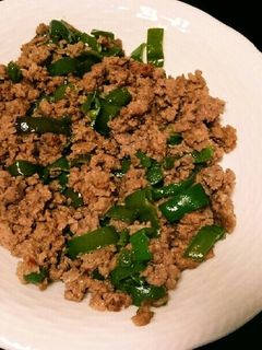 ひき肉とピーマンの炒め物-レシピのメイン写真