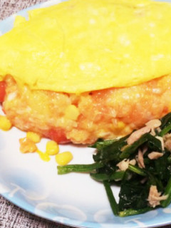 卵消費に♪明太子コーンオムライス-レシピのメイン写真