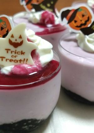 ハロウィン★レアチーズ風ヨーグルトケーキ-レシピのメイン写真